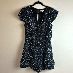 L Love Black Romper Size Medium NWOT